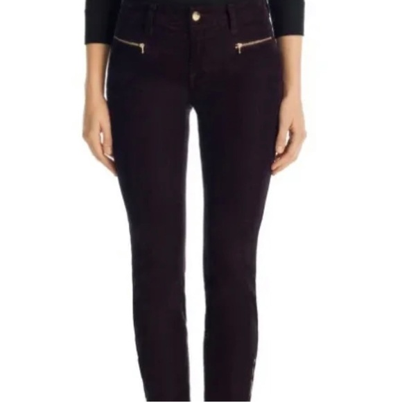 J Brand Iselin Zip Skinny Corduroy Jeans in Blackberry Size 27 - Picture 1 of 12